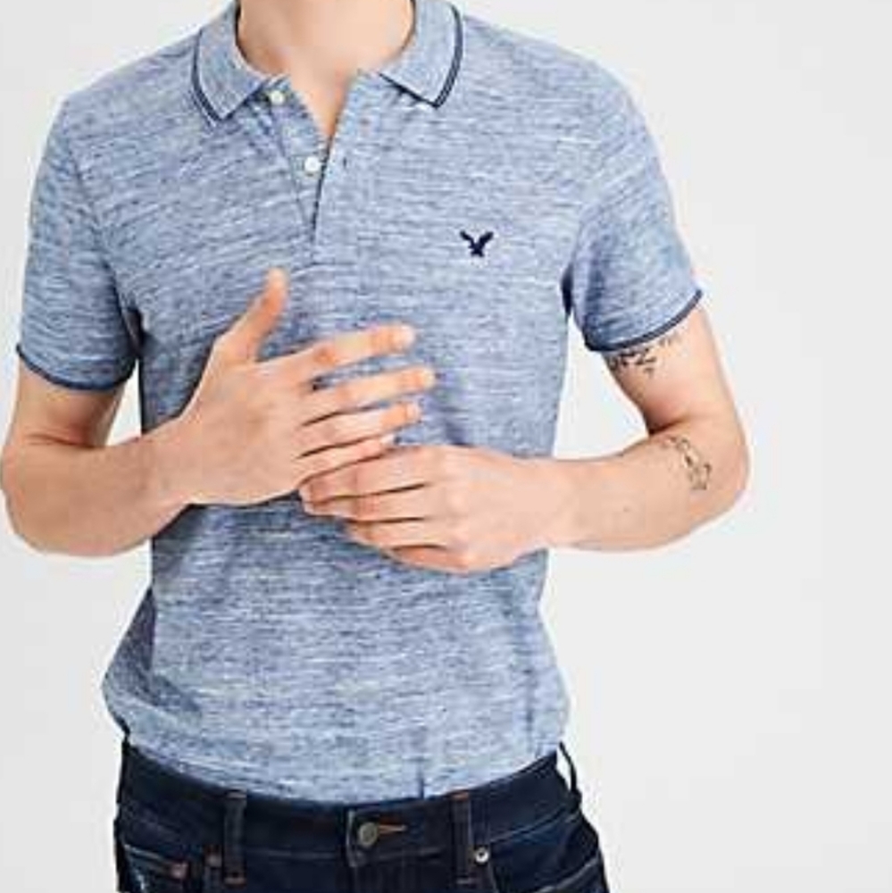AE Pique Tipped Polo